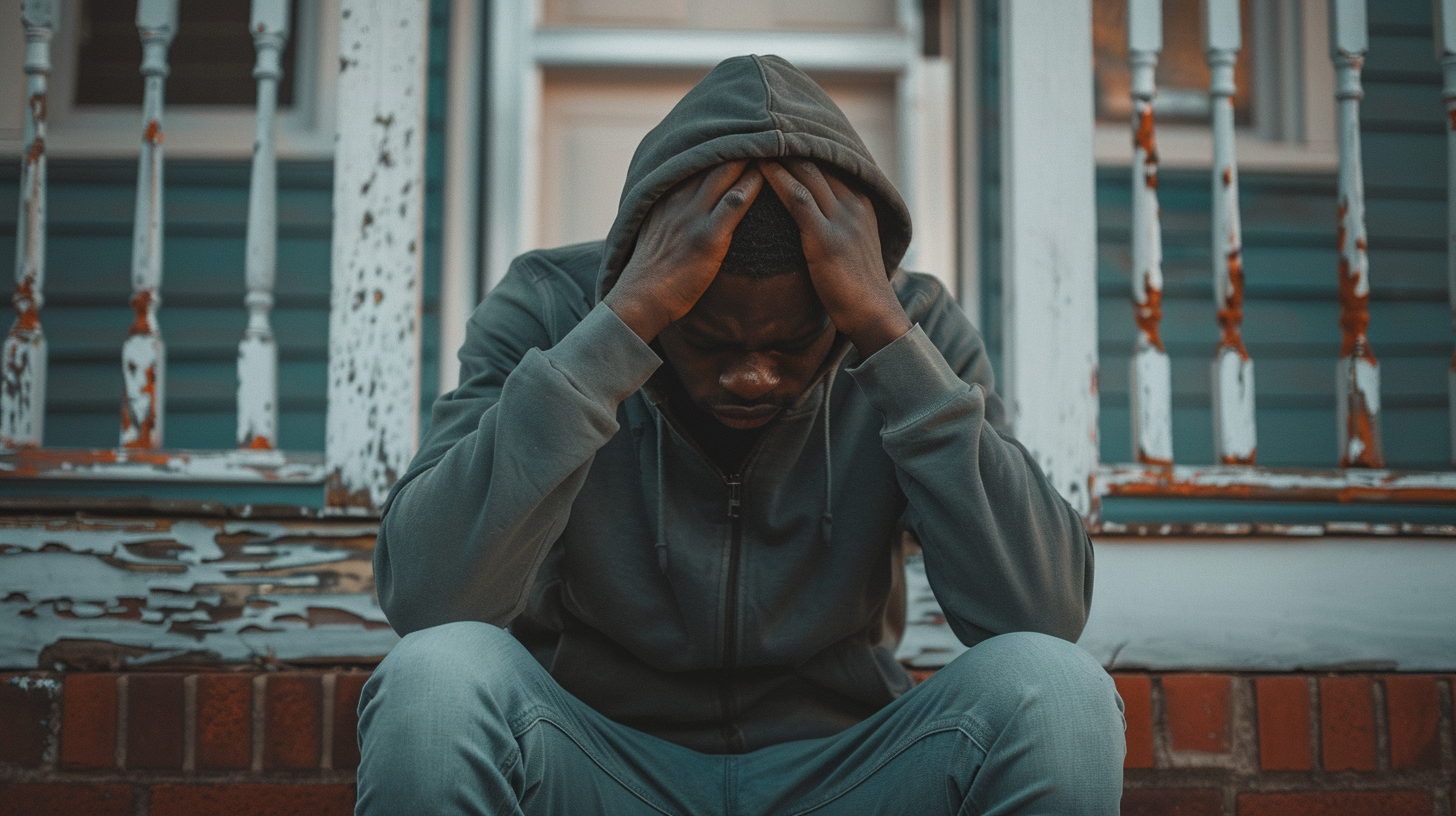 Person struggling with addiction